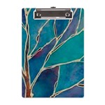 Aqua Batik, Abstract, Colorful A5 Acrylic Clipboard