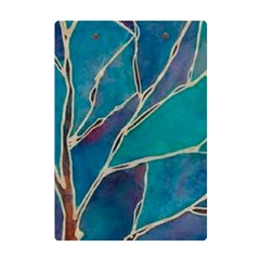 Aqua Batik, Abstract, Colorful A5 Acrylic Clipboard from ArtsNow.com Back