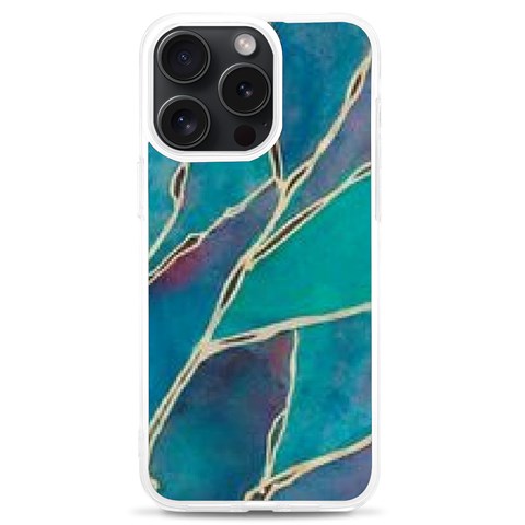 Aqua Batik, Abstract, Colorful iPhone 15 Pro Max TPU UV Print Case from ArtsNow.com Front