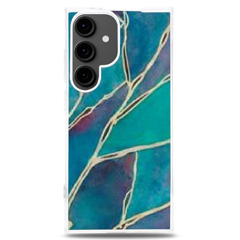 Aqua Batik, Abstract, Colorful Samsung Galaxy S24 Plus 6.7 Inch TPU UV Case from ArtsNow.com Front