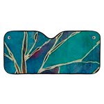 Aqua Batik, Abstract, Colorful Car Windshield Sunshade