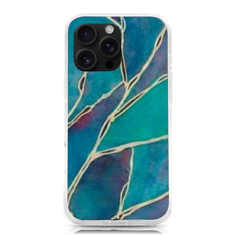 Aqua Batik, Abstract, Colorful iPhone 16 Pro Max TPU UV Print Case from ArtsNow.com Front