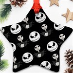 Jack Print, White, Before, Plain, Black, Simple, Christmas Ornament (Star)