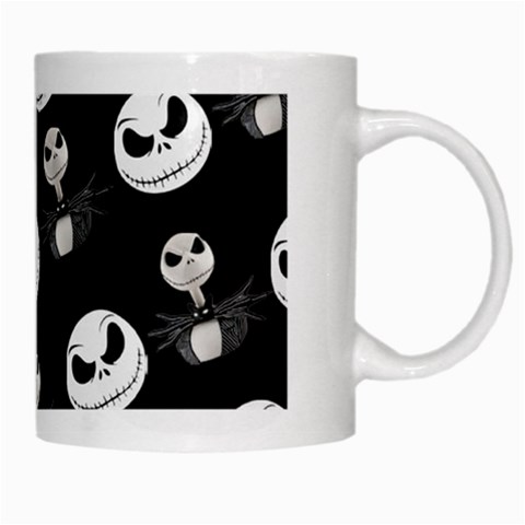 Jack Print, White, Before, Plain, Black, Simple, Christmas White Mug from ArtsNow.com Right