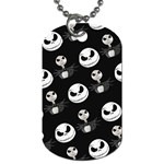 Jack Print, White, Before, Plain, Black, Simple, Christmas Dog Tag (One Side)