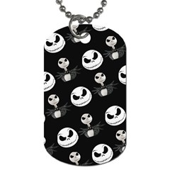 Jack Print, White, Before, Plain, Black, Simple, Christmas Dog Tag (Two Sides) from ArtsNow.com Back