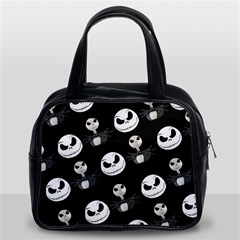 Jack Print, White, Before, Plain, Black, Simple, Christmas Classic Handbag (Two Sides) from ArtsNow.com Front