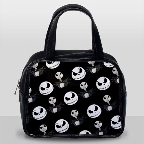 Jack Print, White, Before, Plain, Black, Simple, Christmas Classic Handbag (Two Sides) from ArtsNow.com Back