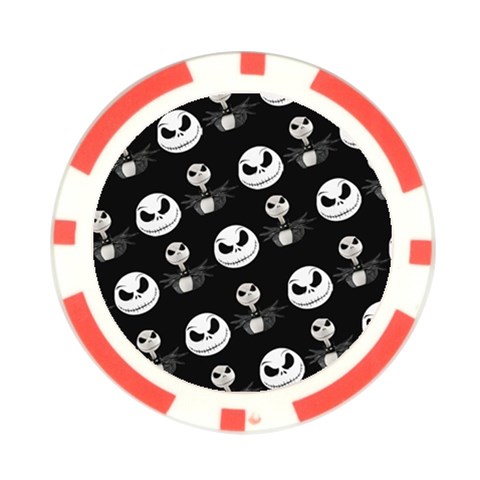 Jack Print, White, Before, Plain, Black, Simple, Christmas Poker Chip Card Guard (10 pack) from ArtsNow.com Front