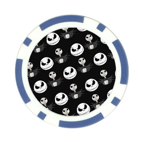 Jack Print, White, Before, Plain, Black, Simple, Christmas Poker Chip Card Guard (10 pack) from ArtsNow.com Front