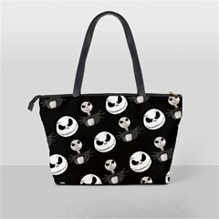 Jack Print, White, Before, Plain, Black, Simple, Christmas Classic Shoulder Handbag from ArtsNow.com Back