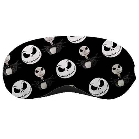 Jack Print, White, Before, Plain, Black, Simple, Christmas Sleep Mask from ArtsNow.com Front