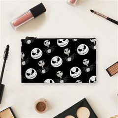 Jack Print, White, Before, Plain, Black, Simple, Christmas Cosmetic Bag (Small) from ArtsNow.com Front