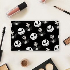 Jack Print, White, Before, Plain, Black, Simple, Christmas Cosmetic Bag (Medium) from ArtsNow.com Back