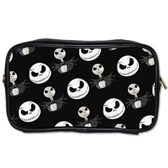 Jack Print, White, Before, Plain, Black, Simple, Christmas Toiletries Bag (Two Sides) from ArtsNow.com Front