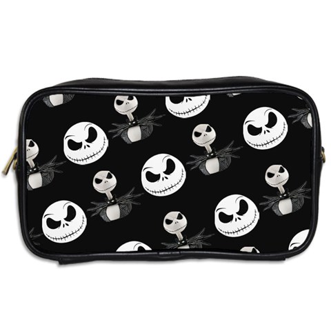 Jack Print, White, Before, Plain, Black, Simple, Christmas Toiletries Bag (Two Sides) from ArtsNow.com Back