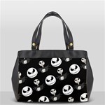 Jack Print, White, Before, Plain, Black, Simple, Christmas Oversize Office Handbag