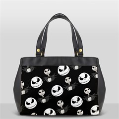 Jack Print, White, Before, Plain, Black, Simple, Christmas Oversize Office Handbag (2 Sides) from ArtsNow.com Back