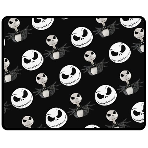 Jack Print, White, Before, Plain, Black, Simple, Christmas Fleece Blanket (Medium) from ArtsNow.com 60 x50  Blanket Front