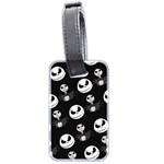 Jack Print, White, Before, Plain, Black, Simple, Christmas Luggage Tag (two sides)