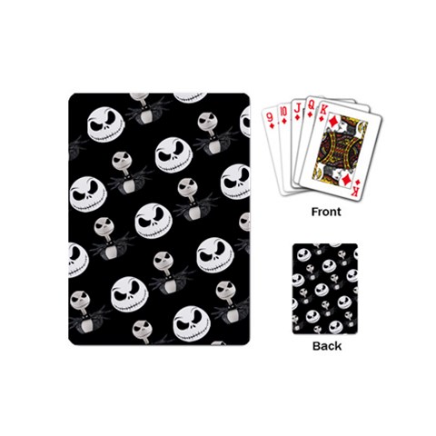 Jack Print, White, Before, Plain, Black, Simple, Christmas Playing Cards Single Design (Mini) from ArtsNow.com Back