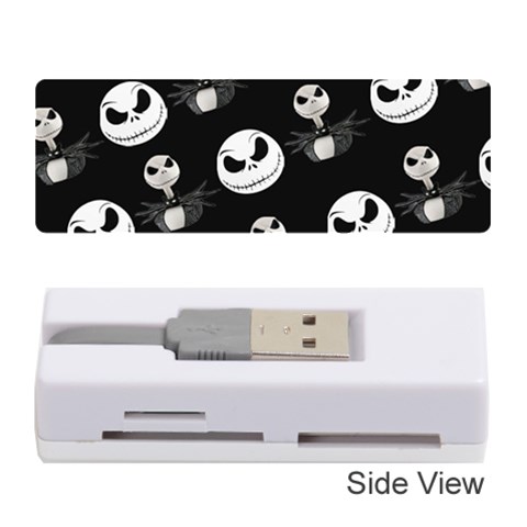 Jack Print, White, Before, Plain, Black, Simple, Christmas Memory Card Reader (Stick) from ArtsNow.com Front