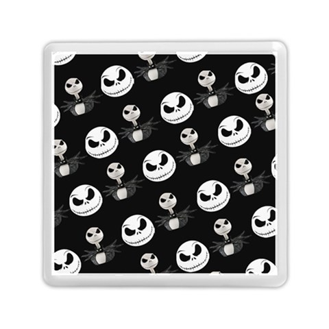 Jack Print, White, Before, Plain, Black, Simple, Christmas Memory Card Reader (Square) from ArtsNow.com Front