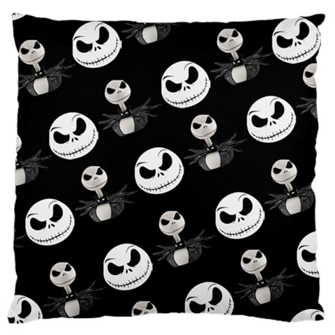 Jack Print, White, Before, Plain, Black, Simple, Christmas Large Cushion Case (One Side) from ArtsNow.com Front