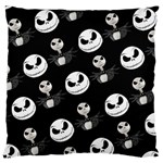 Jack Print, White, Before, Plain, Black, Simple, Christmas Large Cushion Case (One Side)