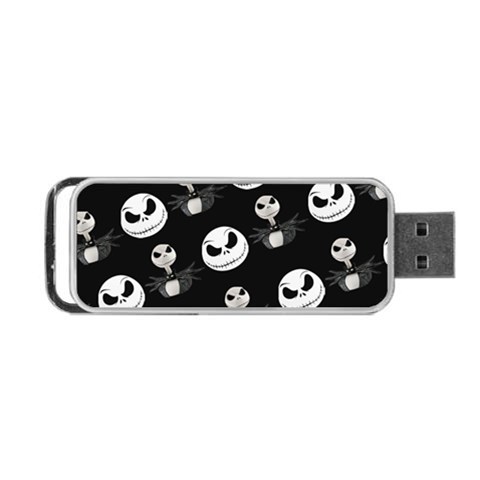 Jack Print, White, Before, Plain, Black, Simple, Christmas Portable USB Flash (One Side) from ArtsNow.com Front