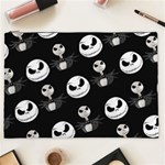 Jack Print, White, Before, Plain, Black, Simple, Christmas Cosmetic Bag (XXL)