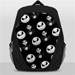 Jack Print, White, Before, Plain, Black, Simple, Christmas Backpack Bag