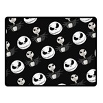 Jack Print, White, Before, Plain, Black, Simple, Christmas Two Sides Fleece Blanket (Small)