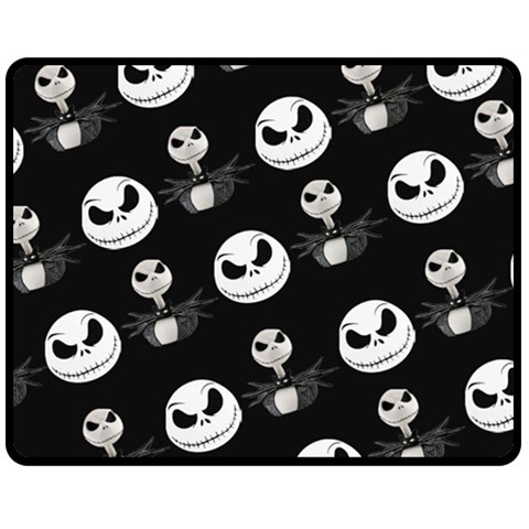 Jack Print, White, Before, Plain, Black, Simple, Christmas Two Sides Fleece Blanket (Medium) from ArtsNow.com 58.8 x47.4  Blanket Front