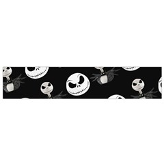 Jack Print, White, Before, Plain, Black, Simple, Christmas Small Premium Plush Fleece Scarf from ArtsNow.com Front