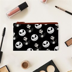 Jack Print, White, Before, Plain, Black, Simple, Christmas Cosmetic Bag (XS) from ArtsNow.com Front