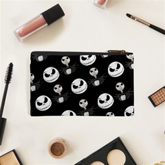 Jack Print, White, Before, Plain, Black, Simple, Christmas Cosmetic Bag (XS) from ArtsNow.com Back