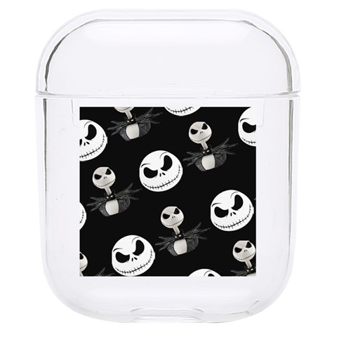 Jack Print, White, Before, Plain, Black, Simple, Christmas Hard PC AirPods 1/2 Case from ArtsNow.com Front