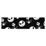 Jack Print, White, Before, Plain, Black, Simple, Christmas Oblong Satin Scarf (16  x 60 )