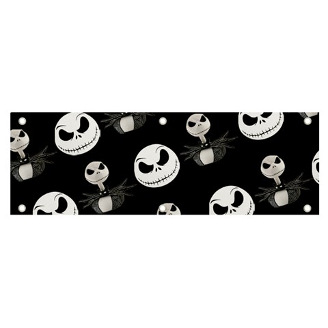 Jack Print, White, Before, Plain, Black, Simple, Christmas Banner and Sign 6  x 2  from ArtsNow.com Front