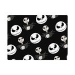 Jack Print, White, Before, Plain, Black, Simple, Christmas Premium Plush Fleece Blanket (Mini)