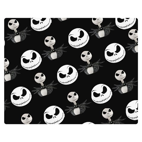 Jack Print, White, Before, Plain, Black, Simple, Christmas Premium Plush Fleece Blanket (Medium) from ArtsNow.com 60 x50  Blanket Front