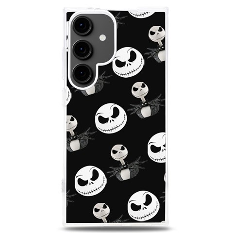 Jack Print, White, Before, Plain, Black, Simple, Christmas Samsung Galaxy S24 Plus 6.7 Inch TPU UV Case from ArtsNow.com Front