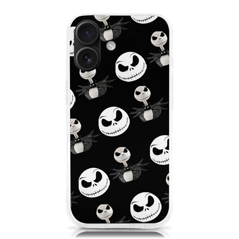 Jack Print, White, Before, Plain, Black, Simple, Christmas iPhone 16 TPU UV Print Case from ArtsNow.com Front