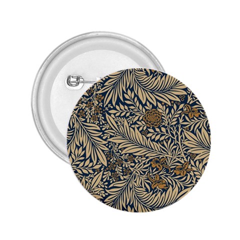 Brown Vintage Background Vintage Floral Pattern, Brown 2.25  Buttons from ArtsNow.com Front