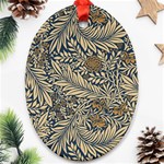 Brown Vintage Background Vintage Floral Pattern, Brown Ornament (Oval)