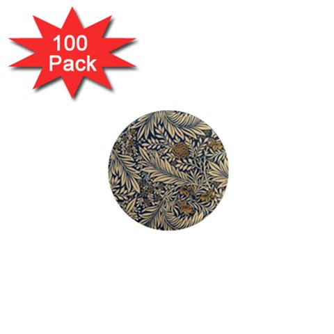 Brown Vintage Background Vintage Floral Pattern, Brown 1  Mini Magnets (100 pack)  from ArtsNow.com Front