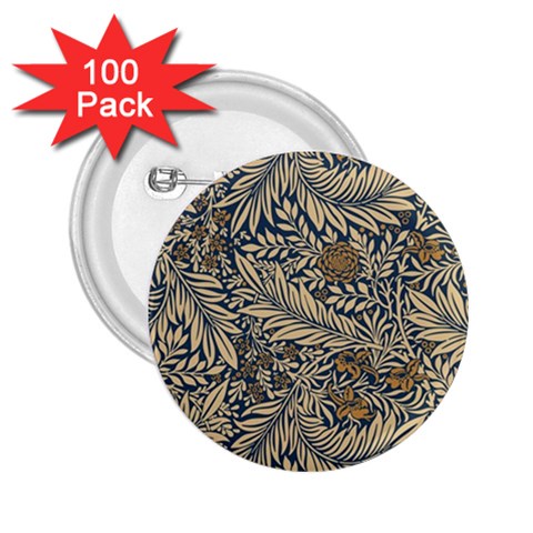 Brown Vintage Background Vintage Floral Pattern, Brown 2.25  Buttons (100 pack)  from ArtsNow.com Front