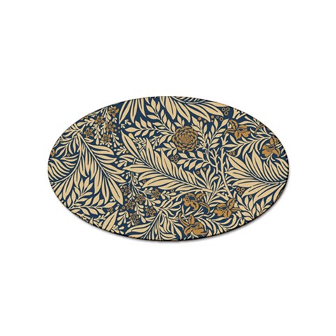 Brown Vintage Background Vintage Floral Pattern, Brown Sticker (Oval) from ArtsNow.com Front