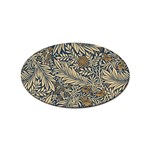 Brown Vintage Background Vintage Floral Pattern, Brown Sticker (Oval)